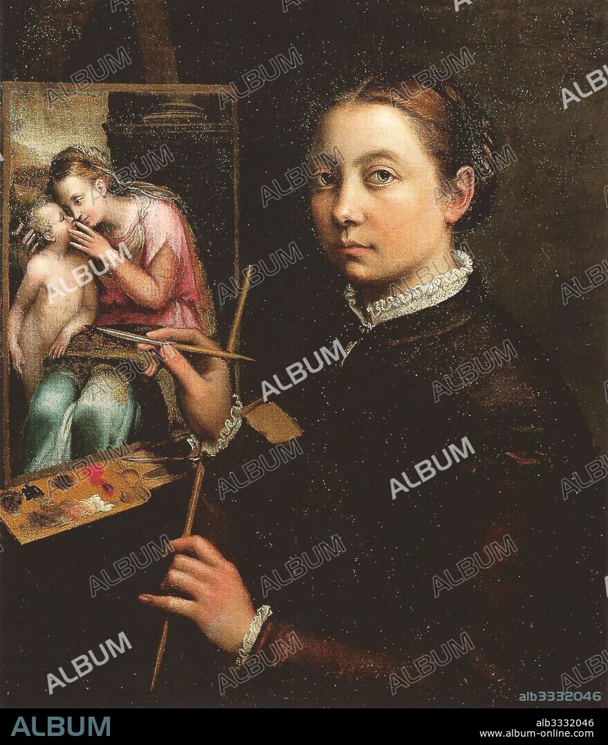 SOFONISBA ANGUISSOLA. Self-portrait.