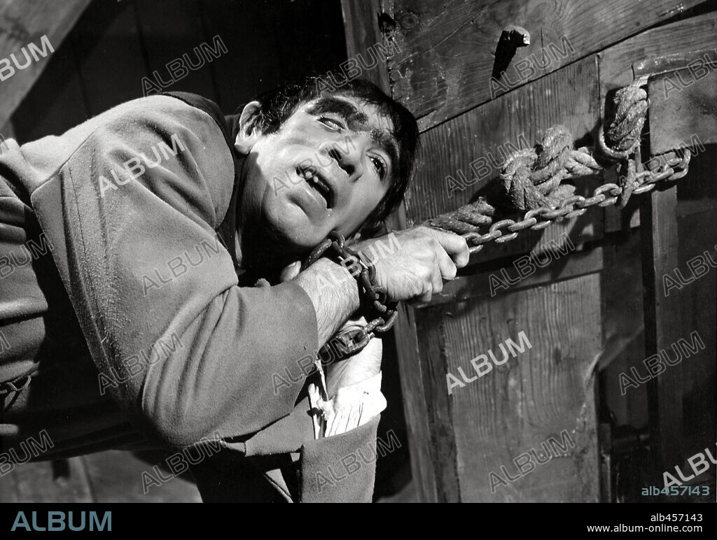 ANTHONY QUINN in DER GLÖCKNER VON NOTRE DAME, 1956 (NOTRE DAME DE PARIS), unter der Regie von JEAN DELANNOY. Copyright PARIS-FILM PRODUCTIONS/ALLIED ARTISTS / VOINQUEL, RAYMOND.