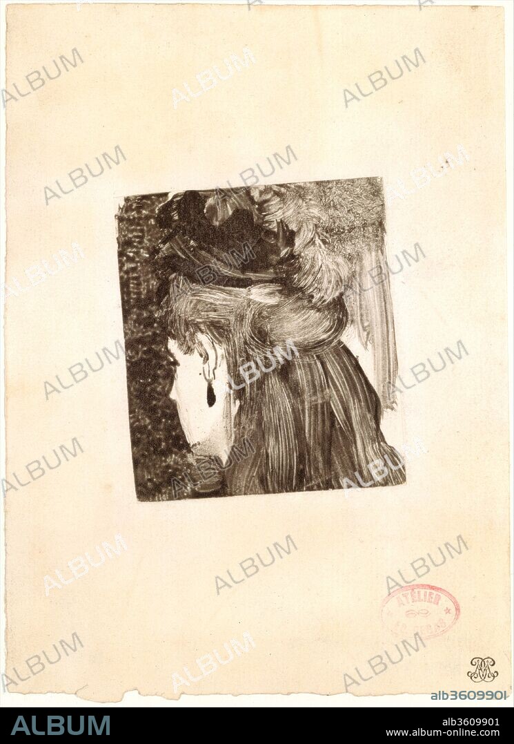 The Jet Earring. Artist: Edgar Degas (French, Paris 1834-1917 Paris). Dimensions: Plate: 3 1/4 x 2 3/4 in. (8.2 x 7 cm)
Sheet: 7 1/16 x 5 3/16 in. (18 x 13.2 cm). Date: 1876-77.