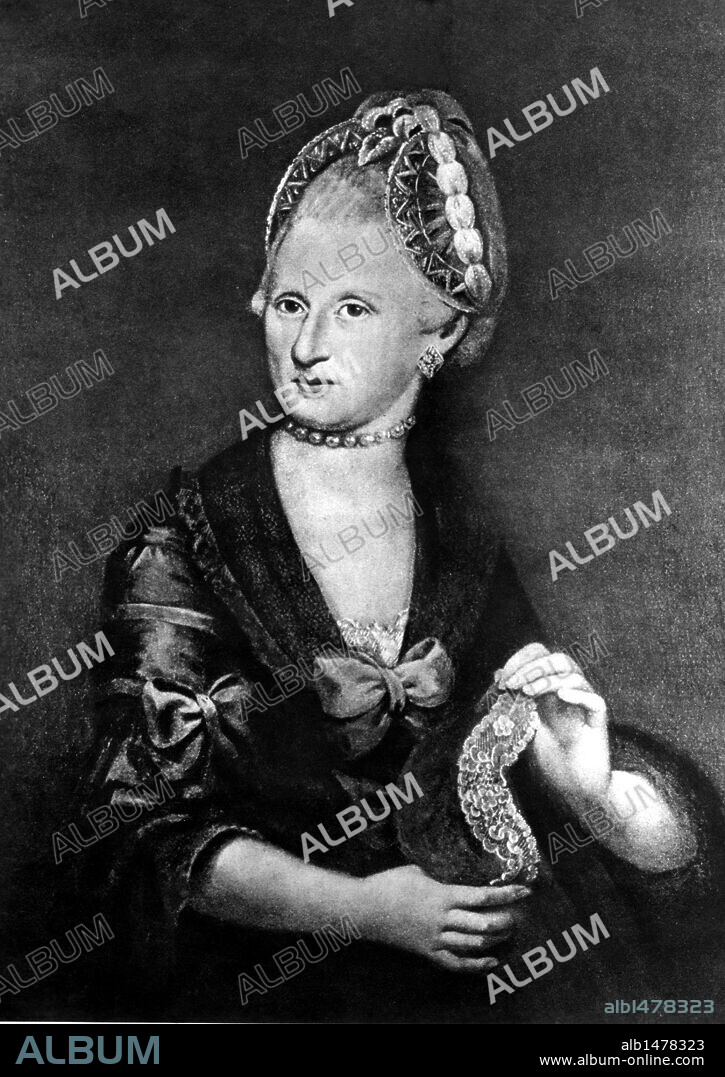 Anna Maria Pertl (1747), madre de Johann Wolfgang Amadeus Mozart (Salzburg, 1756-Viena, 1791).