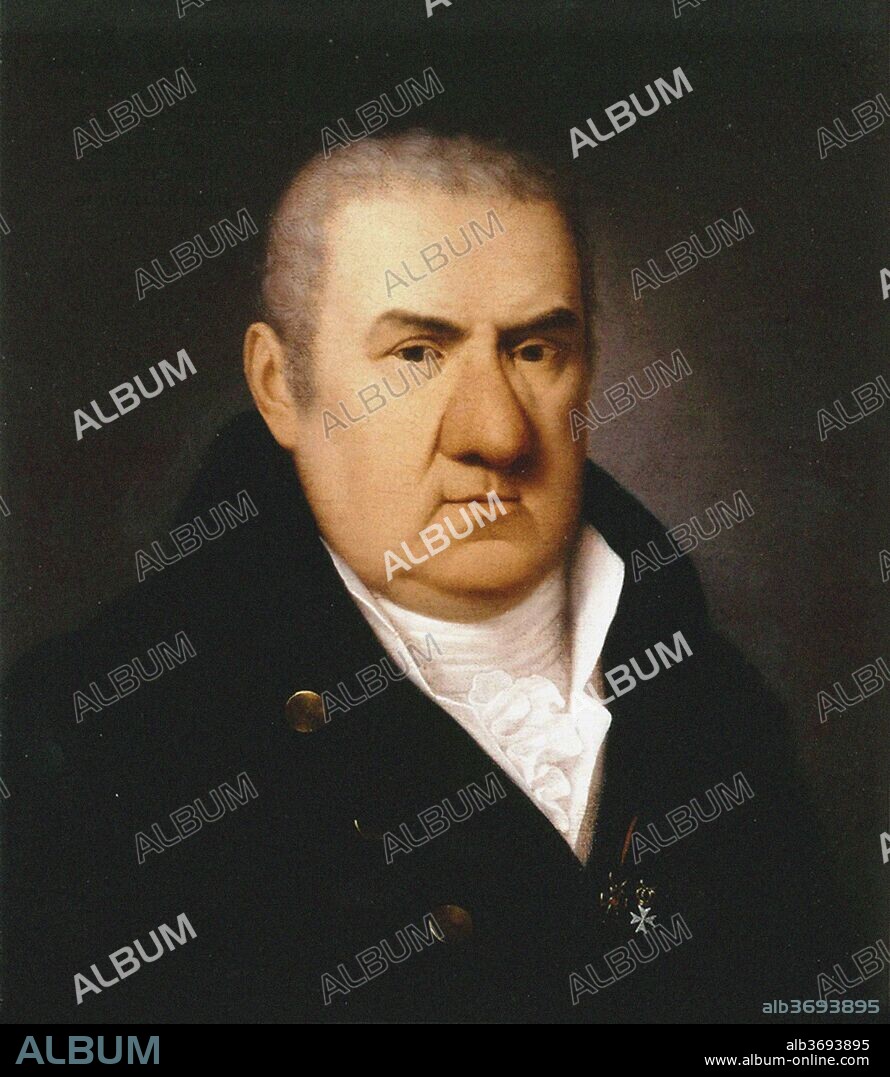 GIUSEPPE POLI. Portrait of the architect Giacomo Quarenghi (1744-1817).