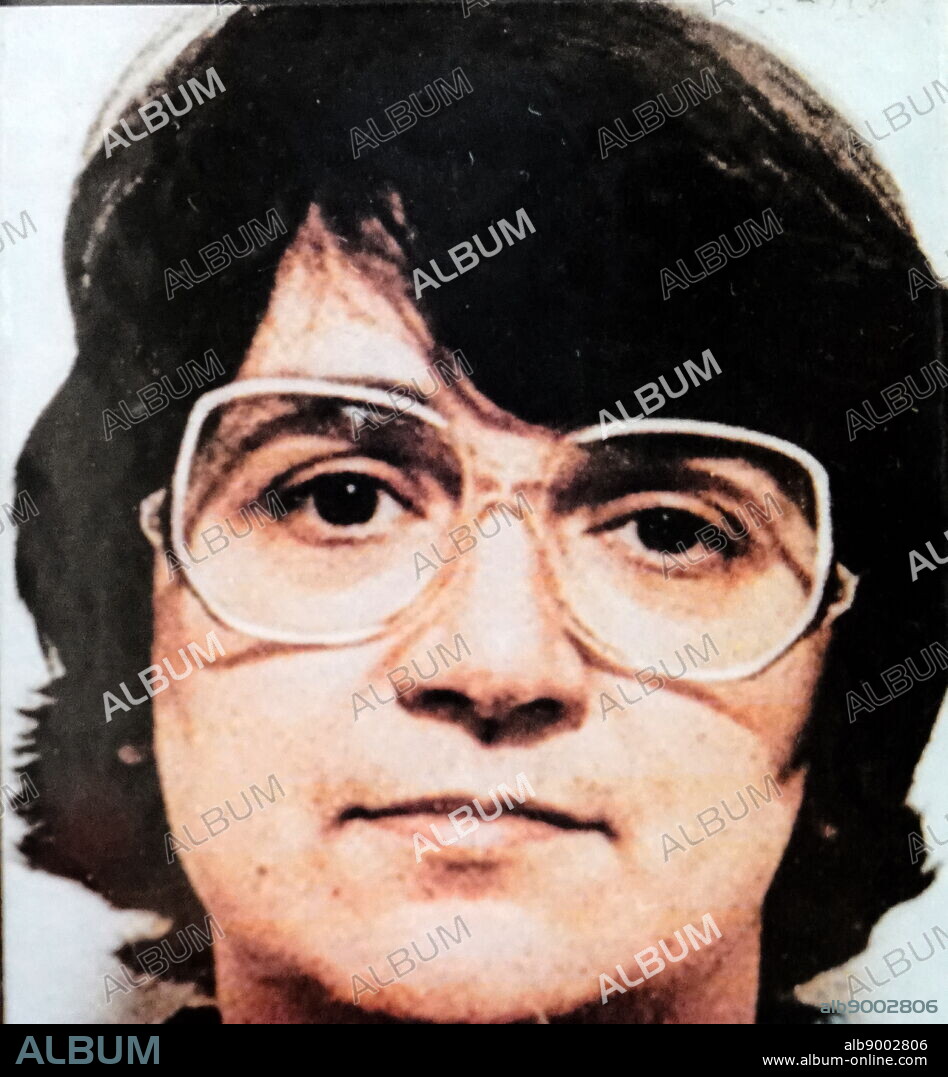 Photograph of Rosemary West. Rosemary Pauline "Rose" West (1953-) a British serial killer who, along with her husband Fred West (1941-1995), committed at least 12 murders between 1967 and 1987.