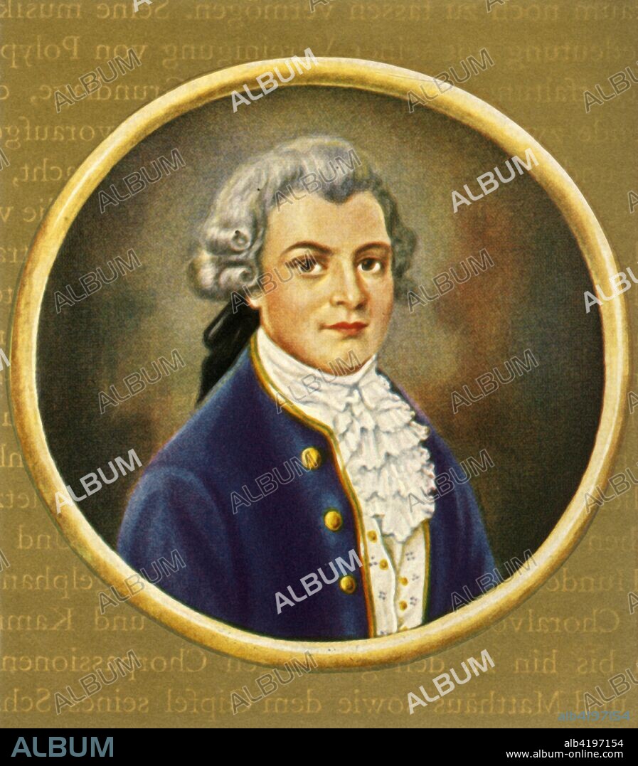 'Gotthold Ephraim Lessing', (1933). Portrait of Gotthold Ephraim Lessing (1729-1781), German writer, philosopher, dramatist, publicist and art critic and one of the most outstanding representatives of the Enlightenment era. From "Gestalten Der Weltgeschichte", a book of cigarette-card portrait miniatures of figures in world history from the last four hundred years. [Germany, 1933].