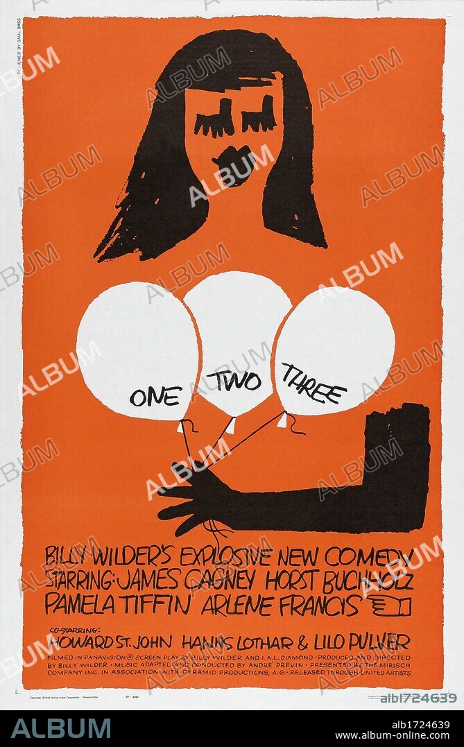 Plakat zu ONE, TWO, THREE, 1961, unter der Regie von BILLY WILDER. Copyright MIRISCH/UNITED ARTISTS.