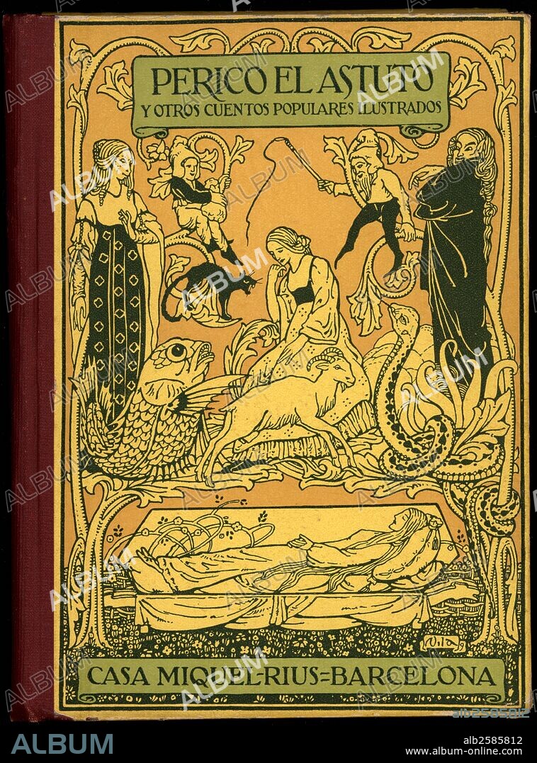 JOAN D'IVORI y JUAN VILA PUJOL. Portada del libro de cuentos juveniles, ilustrados por Joan d'Ivori (1890-1947). Editado en Barcelona, 1928.