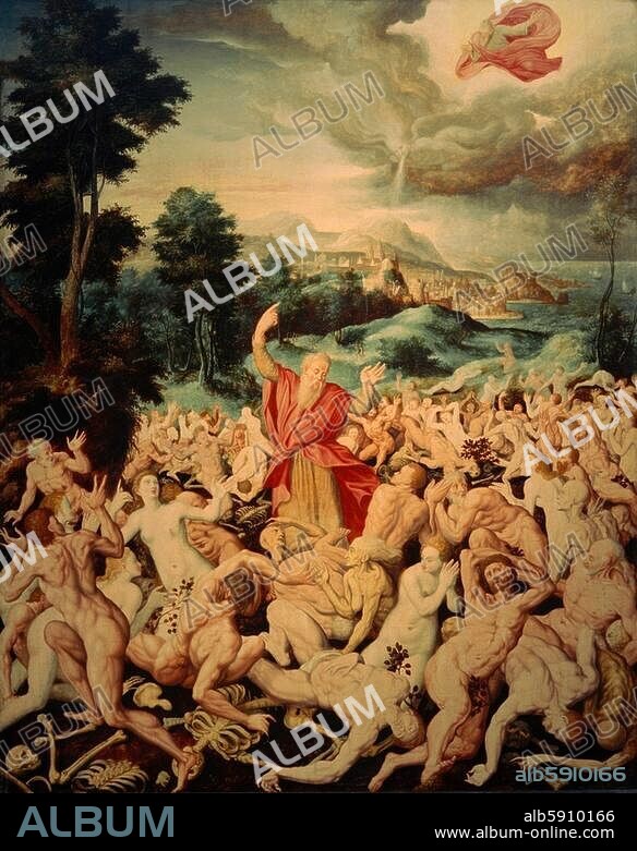 TOBIAS FENDT. Fendt, Tobias c. 1520/1530 - 1576. "The vision of Ezekiel" 1565. (Ezekiel's vision of the resurrection of the dead; Ezekiel 37,1-14). Oil on beech, 135 × 107cm. Inv. Nr. VIII-2653. Breslau, Muzeum Narodowe.