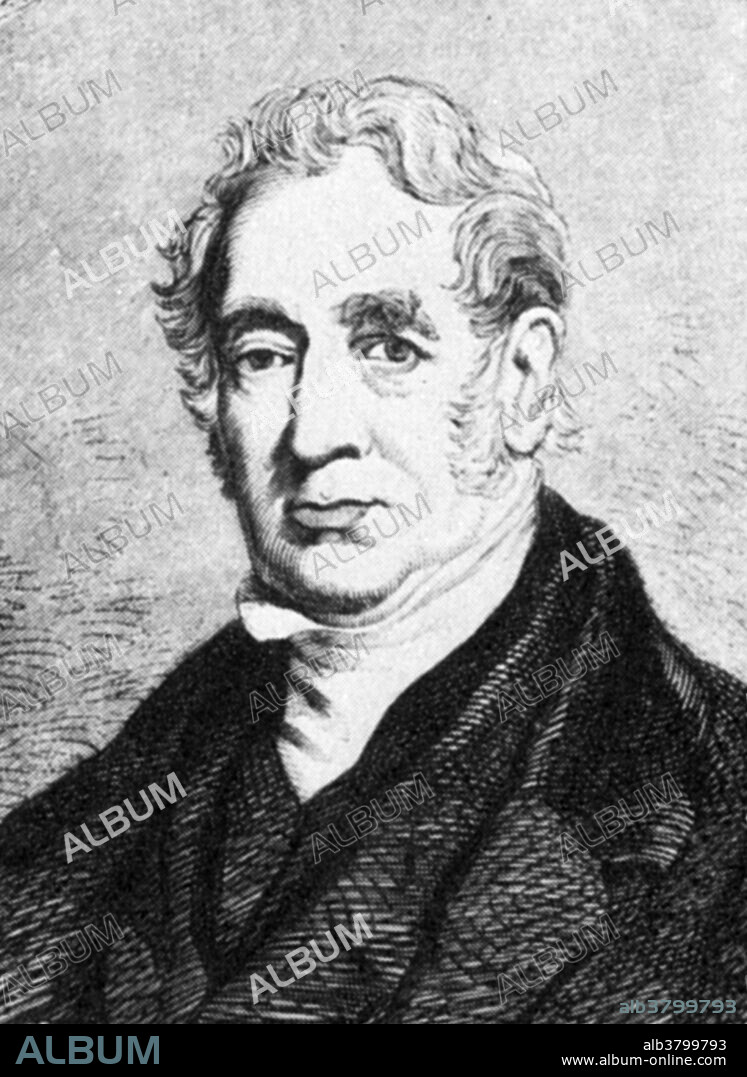 George Stephenson (June 9, 1781 - August 12, 1848) was an English civil engineer renowned as the "Father of Railways". In 1821, a parliamentary bill was passed to allow the building of the Stockton and Darlington Railway. The rails used for the line were wrought-iron, could be produced in longer lengths than cast-iron and were less liable to crack under the weight of heavy locomotives. Through experimentation he concluded that railways should be kept as level as possible. The railway was a success and he was offered the position of chief engineer for a wide variety of other railways. Many of the first American railroad builders came to Newcastle to learn from him and many locomotives were purchased from the Stephenson shops. He was farsighted in realizing that the individual lines being built would eventually be joined together, and would need to have the same gauge. The standard gauge used throughout much of the world is due to him. He contracted pleurisy and died, in 1848 at the age of 67.