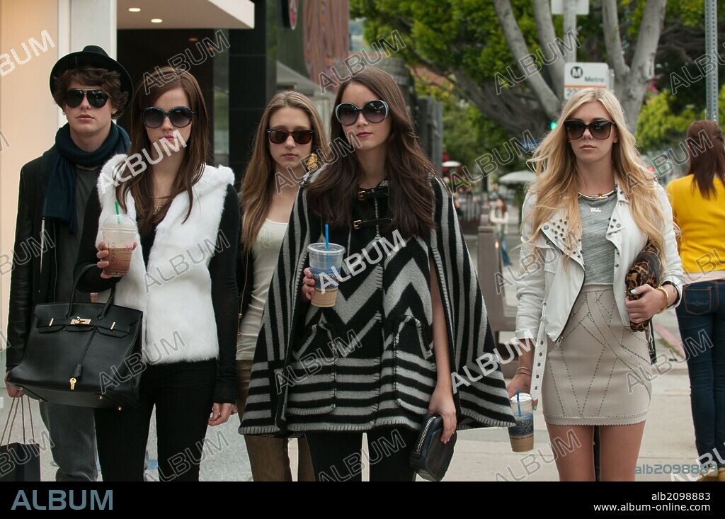 CLAIRE JULIEN, EMMA WATSON, ISRAEL BROUSSARD, KATIE CHANG and TAISSA FARMIGA in THE BLING RING, 2013, directed by SOFIA COPPOLA. Copyright AMERICAN ZOETROPE.
