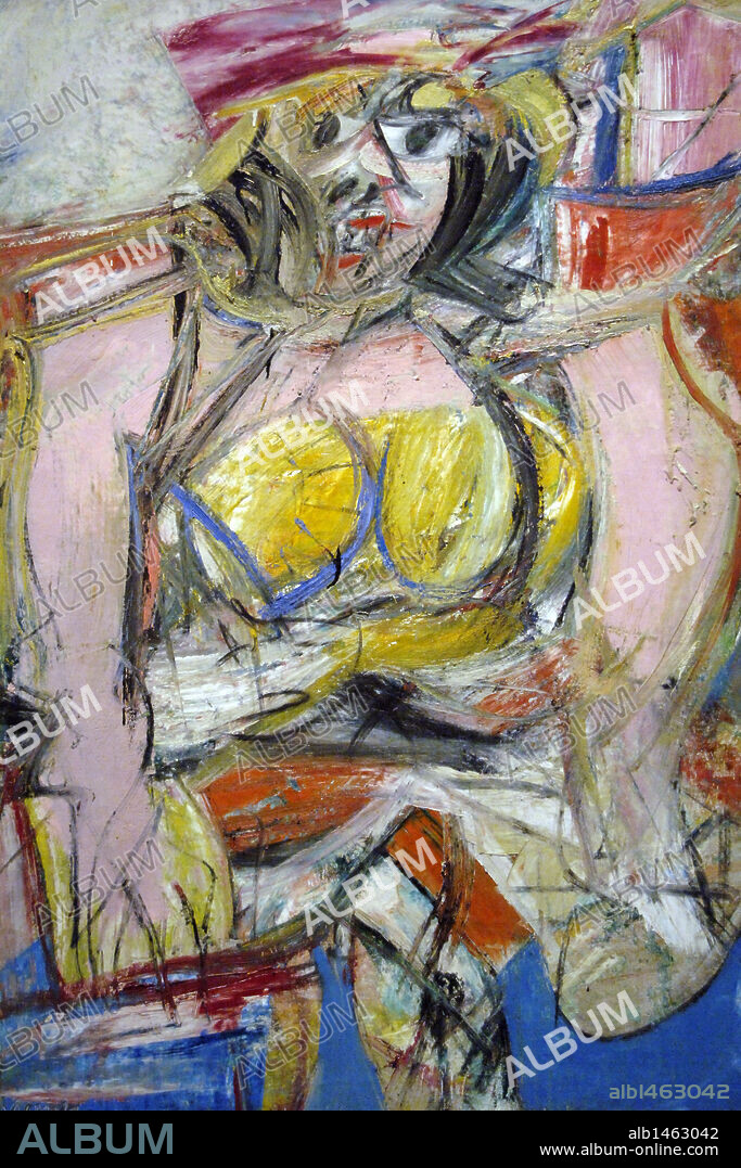 ARTE S. XX. HOLANDA. WILLEM DE KOONING (1904-1997). Pintor holandés, nacionalizado estadounidense. "MUJER IV (WOMAN IV) (1952-1953). Museo de Arte Nelson-Atkins (The Nelson-Atkins Museum of Art). Kansas City. Estado de Missouri. Estados Unidos.