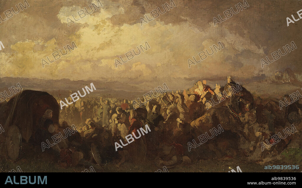 JOHAN AUGUST MALMSTRÖM. The Battle of Bråvalla. Study, Unknown date.