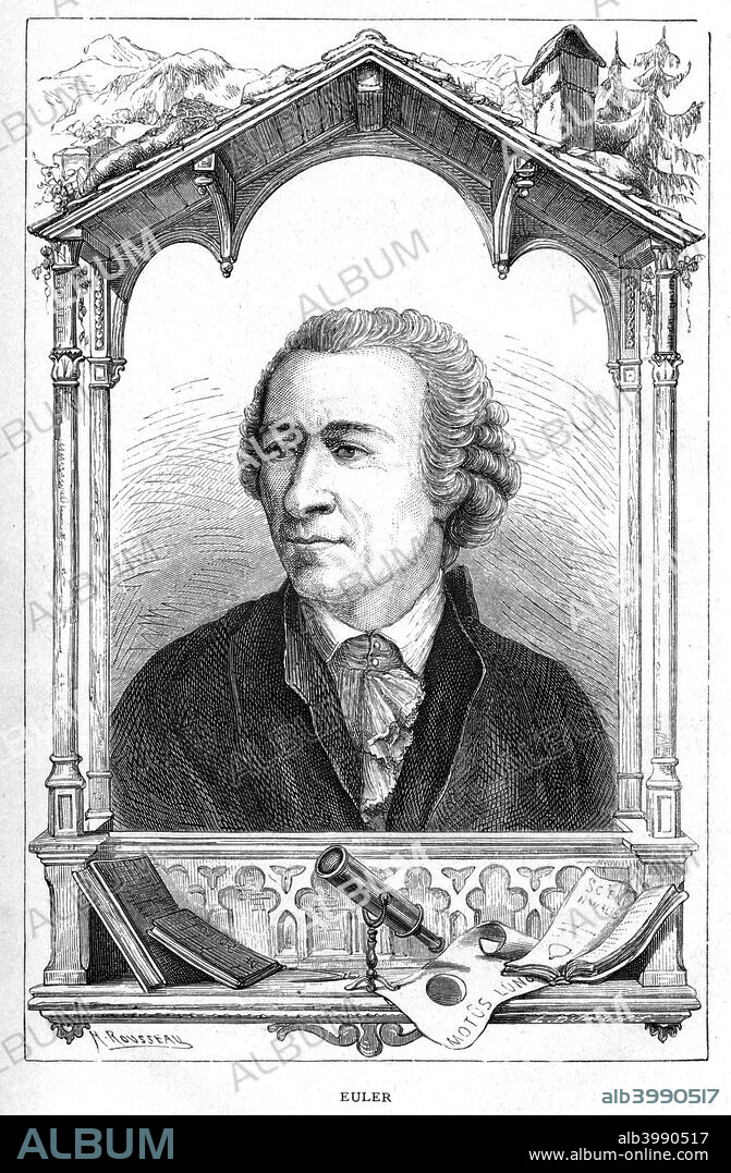 Leonhard Euler (1707-1783). Swiss mathematician, Paris, 1874.