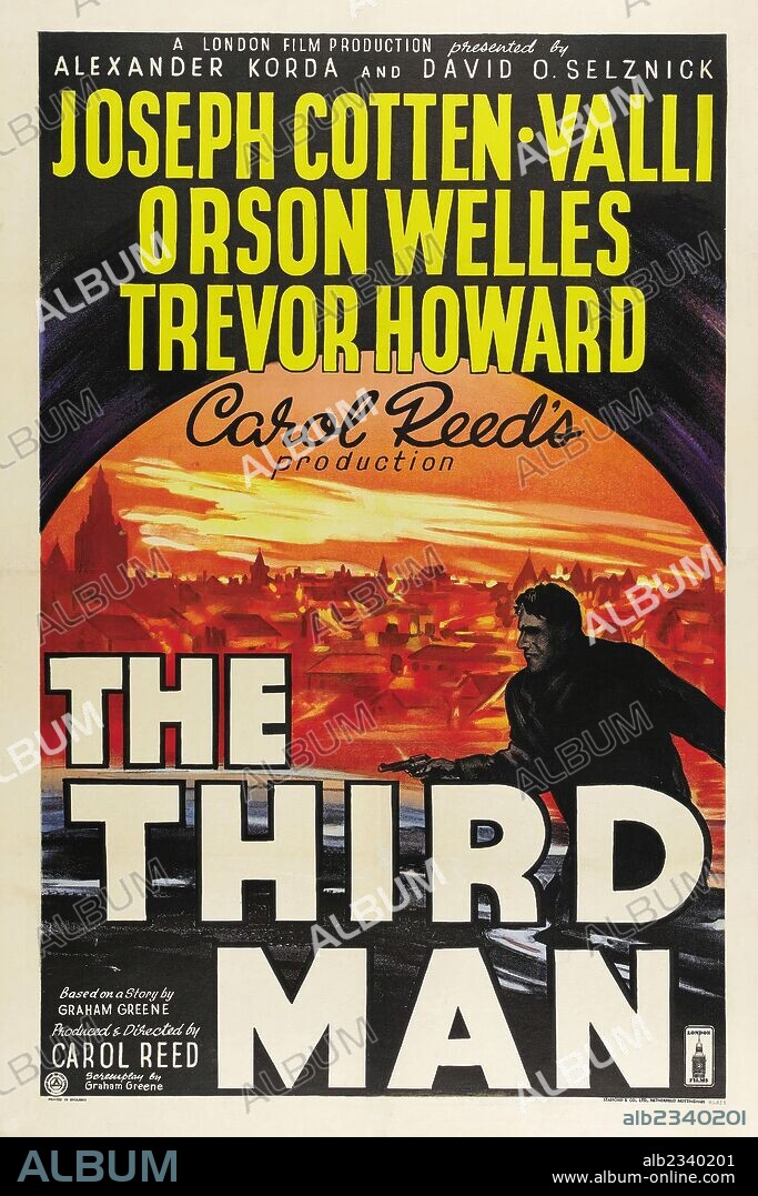 Poster of THE THIRD MAN, 1949, directed by CAROL REED. Copyright LONDON FILMS.