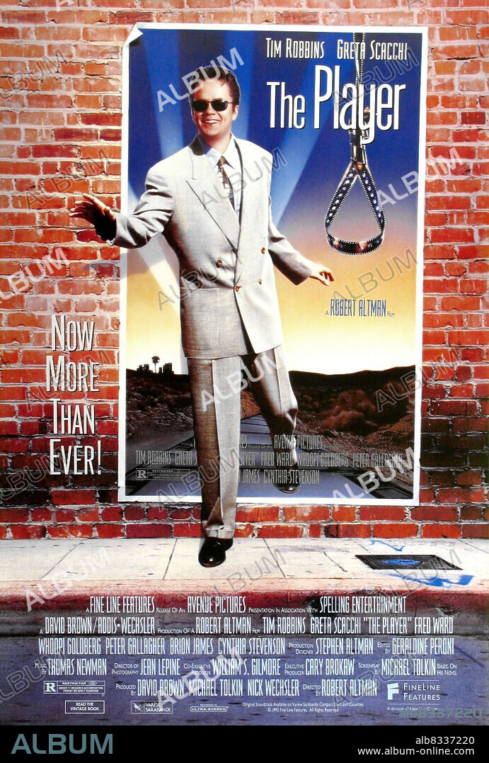TIM ROBBINS in THE PLAYER, 1992, directed by ROBERT ALTMAN. Copyright SPELLING FILMS INTERNATIONAL.
