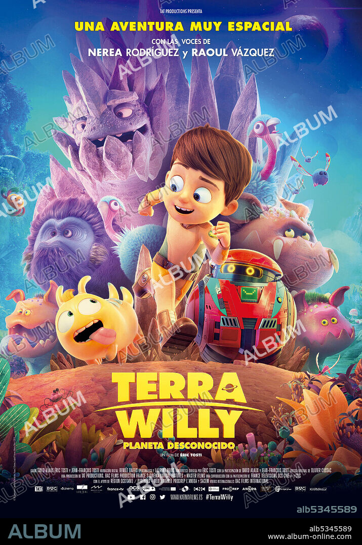 Plakat zu TERRA WILLY: PLANÈTE INCONNUE, 2019, unter der Regie von ERIC TOSTI. Copyright Logical Pictures / TAT Productions.