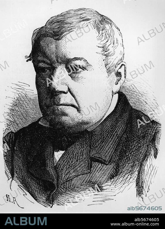 ANONYM. Schönbein, Christian Friedrich; Chemiker. (entdeckte 1839 das Ozon; Erfinder der Schießbaumwolle und des Kollodiums). Metzingen 18.10.1799 - Baden-Baden. 29.8.1868. Porträt. Holzstich, 1886, nach Photographie um. 1860. Aus: F.Reuleux, Buch der Erfindungen (...), Leipzig u. Berlin 1886. Berlin, Sammlung Archiv für Kunst und Geschichte.