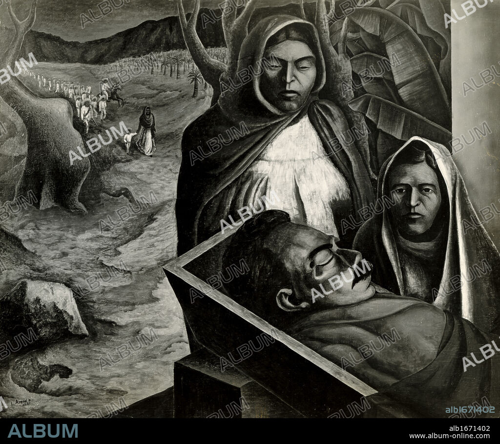 The Death of Zapata by Luis Arenal, 1937, 1908-1985.