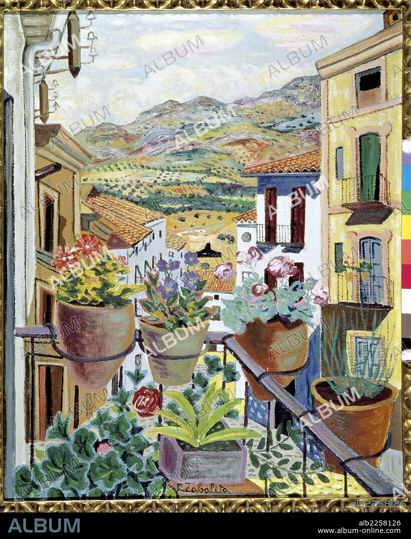 RAFAEL ZABALETA. ZABALETA , RAFAEL. PINTOR ESPAÑOL. QUESADA ( JAEN ). 1907 - 1960. " CALLE DE QUESADA ".