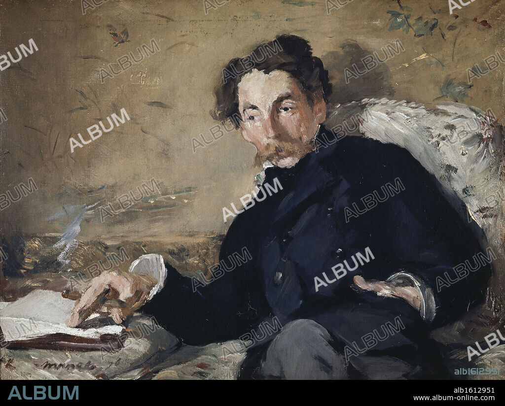 Stephane Mallarme  1876  Edouard Manet (1832-1883 French)   Oil on canvas  Musee d' Orsay, Paris, France.
