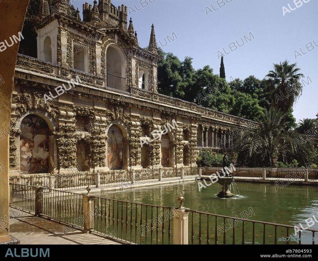 DIEGO DE PESQUERA-(SIGLO XVI). FUENTE DE MERCURIO EN LOS JARDINES DE LOS REALES ALCAZARES DE SEVILLA - SIGLO XVI.