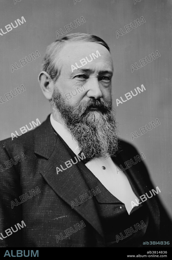Benjamin Harrison (August 20, 1833 - March 13, 1901) was the 23rd President of the United States (1889-1893). During the American Civil War, he served the Union as a Brigadier General in the XX Corps of the Army of the Cumberland. Harrison, a Republican, was elected to the presidency in 1888, defeating the Democratic incumbent Grover Cleveland. His administration is remembered most for economic legislation, including the McKinley Tariff and the Sherman Antitrust Act, and for annual federal spending that reached one billion dollars for the first time. Defeated by Cleveland in his bid for re-election in 1892, Harrison returned to private life in Indianapolis. He died in 1901 from complications from influenza. He was 67 years old. He is to date the only U.S. president from Indiana and the only one to be the grandson of another president (William Henry Harrison, 9th American President).