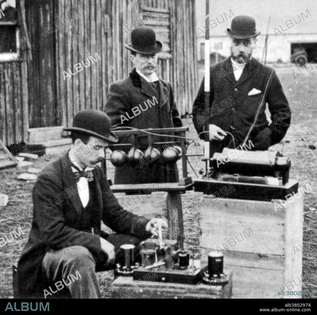 Post office officials examining Marconi's apparatus when in 1897 he successfully communicated by wireless across the Bristol Channel, England. This was the first time a wireless transmission was conducted across water. The Wireless Telegraph & Signal Company was a pioneer of wireless long distance communication and mass media broadcasting, eventually becoming one of the UKs most successful manufacturing companies. The company was founded by the Italian inventor Guglielmo Marconi in 1897 after the granting of a British patent for wireless in March of that year. The company opened the world's first radio factory on Hall Street in Chelmsford in 1898 and was responsible for some of the most important advances in radio and television.