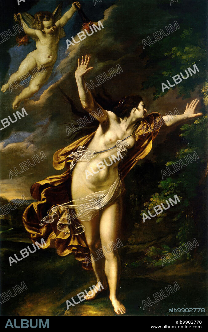 Artemisia Gentileschi/ Aurora. 	c.1625-1627, Oil on canvas, 218 cm × 146 cm (86 in × 57 in). Private collection, Rome.