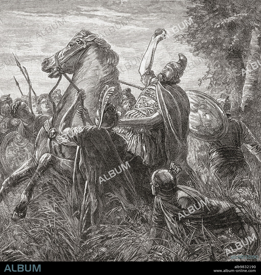 The Catilinarian conspirators before the Senate. Roman patrician Lucius Sergius Catilina, 10862 BC, also known as Catiline, remembered for his failed attempt to overthrow the Republic. From Cassell's Illustrated Universal History, published 1883.