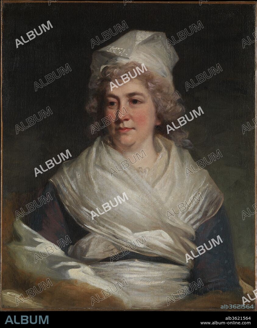 Mrs. Richard Bache (Sarah Franklin, 1743-1808). Artist: John Hoppner (British, London 1758-1810 London). Dimensions: 30 1/8 x 24 7/8 in. (76.5 x 63.2 cm). Date: 1793.
In 1767 Benjamin Franklin's only daughter Sarah married Richard Bache (1737-1811), later postmaster general of the United States. In 1780 she became the leader of a patriotic organization supplying money and clothing for the Revolutionary War effort, having at one time over 2,000 women employed under her direction. This portrait and that of her husband (private collection) were painted in 1793 in London.