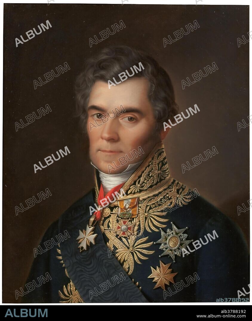 LUIS DE LA CRUZ Y RÍOS. Luis de la Cruz y Ríos / 'Autorretrato'. Hacia 1830. Óleo sobre lienzo, 60 x 50 cm.