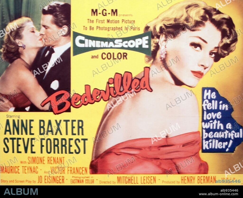 Poster of BEDEVILLED, 1955, directed by MITCHELL LEISEN. Copyright METRO GOLDWYN MAYER.