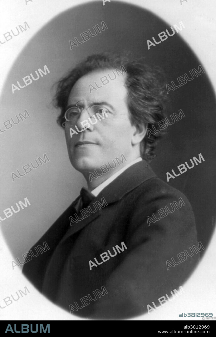 Gustav Mahler (July7, 1860 - May 18, 1911) was an Austrian late-Romantic composer, and one of the leading conductors of his generation. In 1897 he was appointed director of the Vienna Court Opera. During his time in Vienna, Mahler - who had converted to Catholicism to secure the post - experienced regular opposition and hostility from the anti-Semitic press. Late in his life he was briefly director of New York's Metropolitan Opera and the New York Philharmonic. As a composer he acted as a bridge between the 19th century Austro-German tradition and the modernism of the early 20th century. His music gained wide popularity only after periods of relative neglect which included a ban on its performance in much of Europe during the Nazi era. After 1945 the music was discovered and championed by a new generation of listeners; Mahler then became one of the most frequently performed and recorded of all composers. Most of his twelve symphonic scores are large-scale works, often employing vocal soloists and choruses in addition to augmented orchestral forces. In 1911, he was diagnosed with bacterial endocarditis. He died later that year at the age of 50. No photographer credited, 1909.