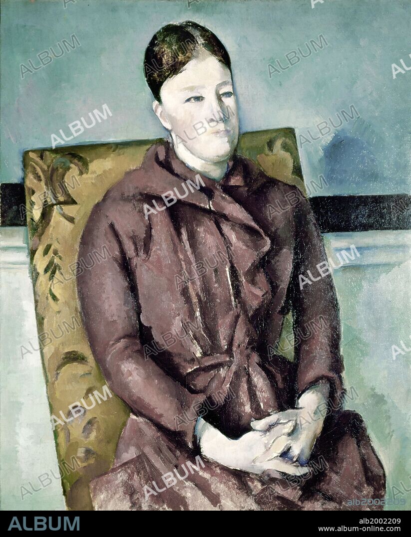 PAUL CEZANNE. Paul Cézanne / 'Madame Cézanne in a Yellow Armchair', Oil on canvas, 81 x 64 cm.