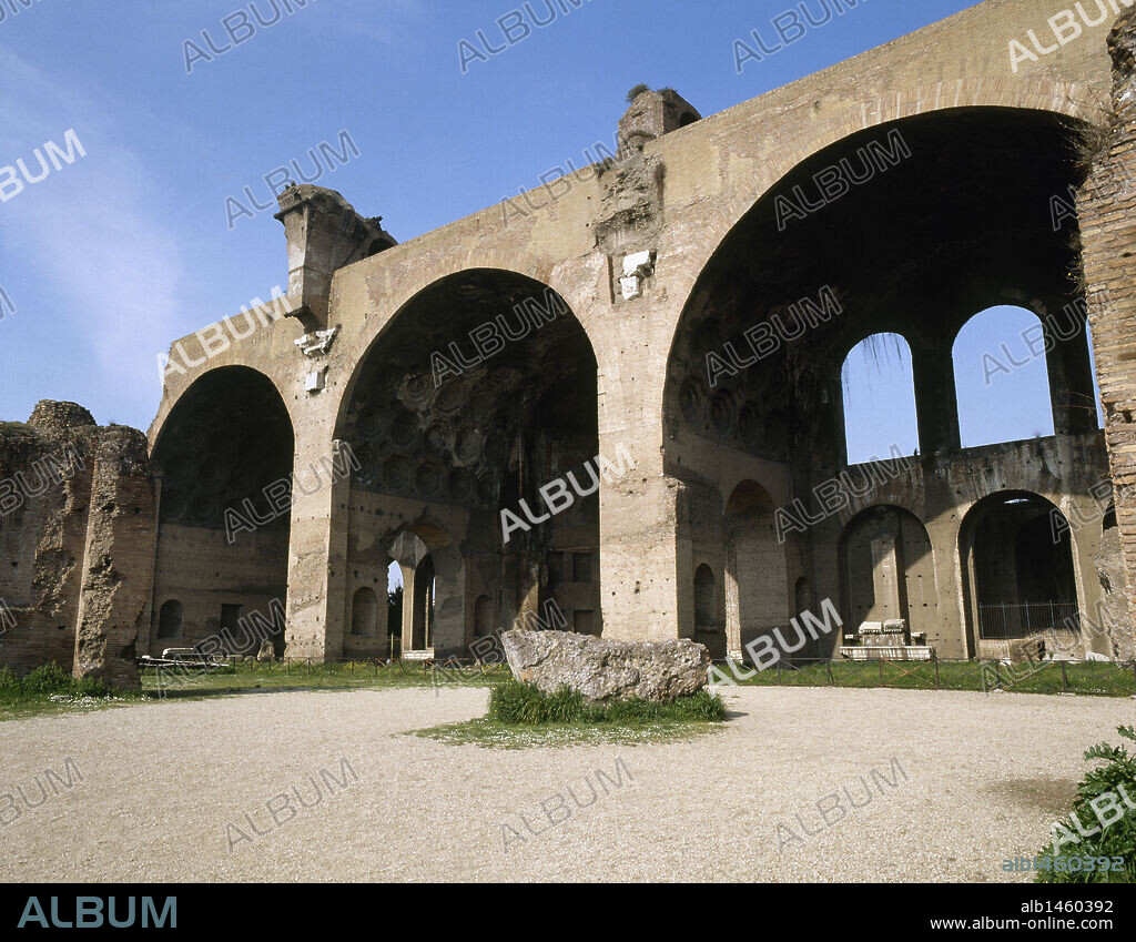 Italy, Rome. Basilica of Maxentius and Constantine. Roman Forum. It was begun by Maxentius and completed by Constantine after 313.