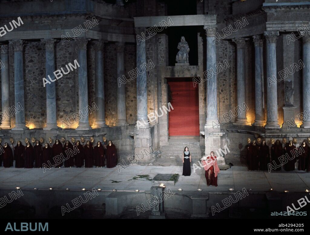 ESQUILO POETA TRAGICO GRECIA. 525 - 456 AC " LA ORESTIADA " , REPRESENTACION TEATRAL EN EL TEATRO ROMANO DE MERIDA.