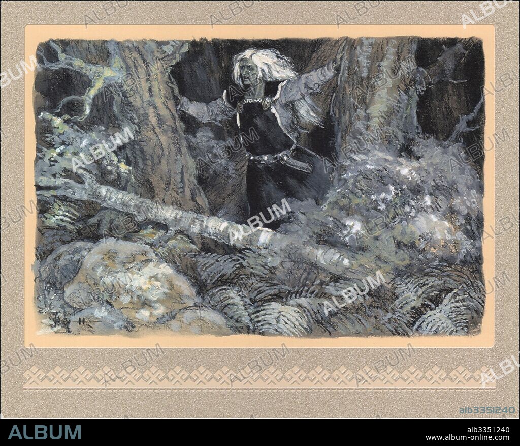 NIKOLAI MIKHAYLOVICH KOCHERGIN. Illustration to the national epic Kalevala.