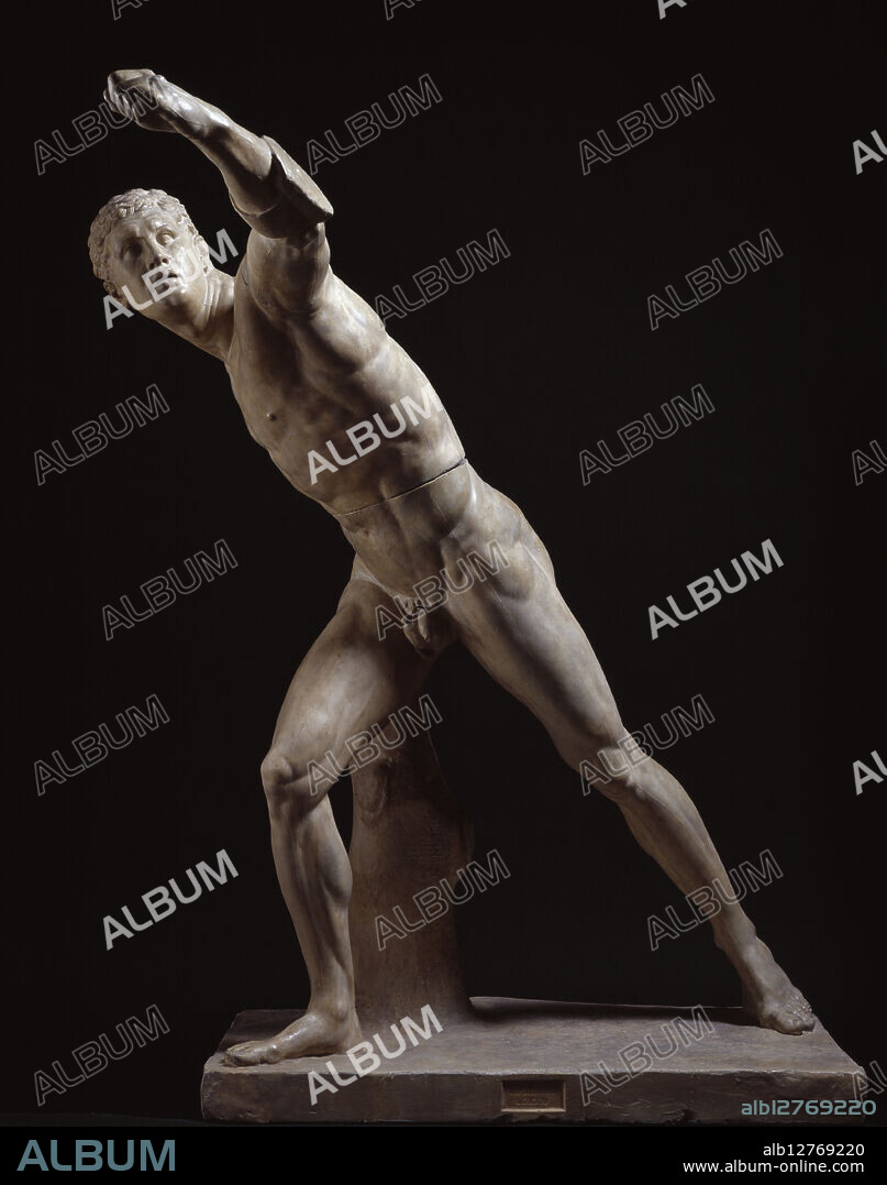 AGASIAS. Cast of the Borghese Gladiator, (late 19th century?).