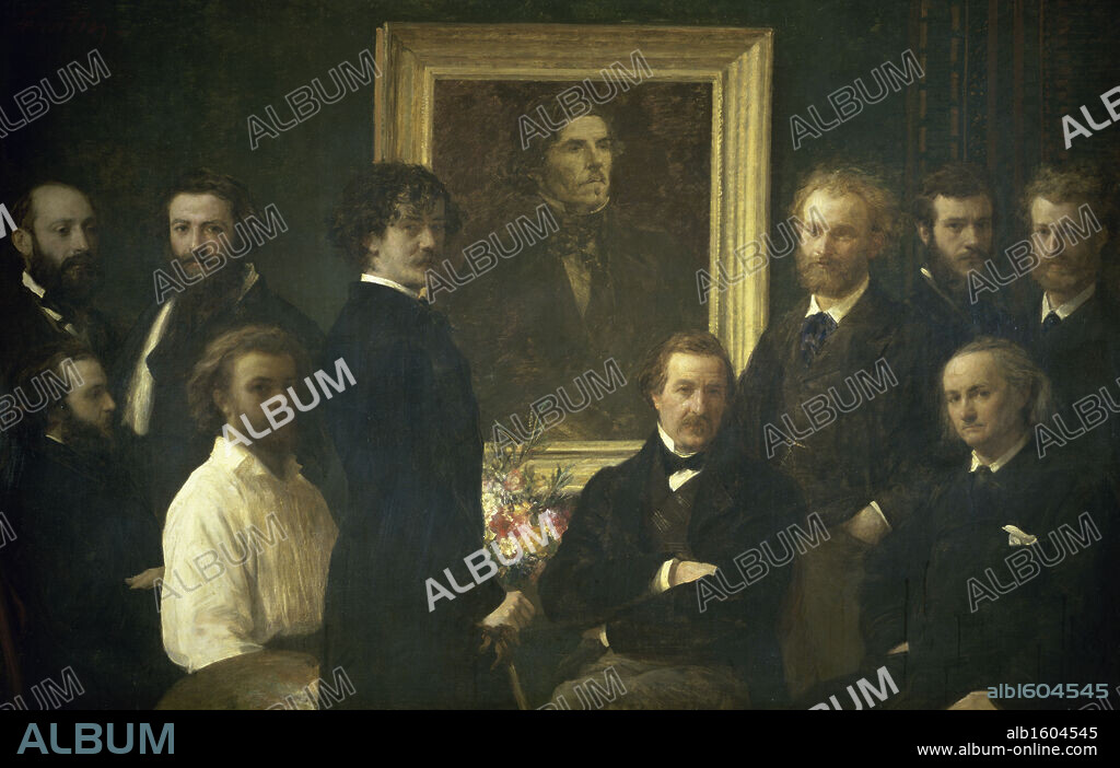 HENRI DE FANTIN-LATOUR. Homage to Delacroix   1864   Henri Fantin-Latour (1836-1904/French)   Musee d'Orsay, Paris.