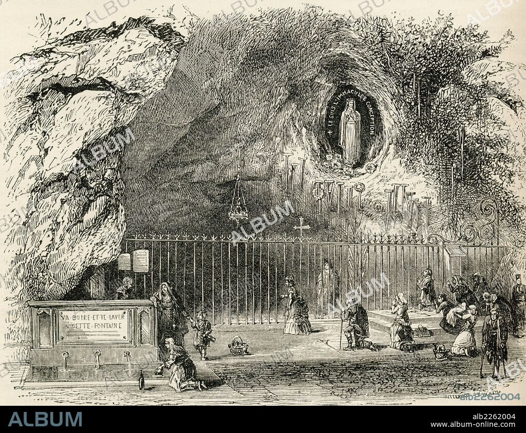 Grotto Of Massabielle In The Sanctuary Of Our Lady Of Lourdes.