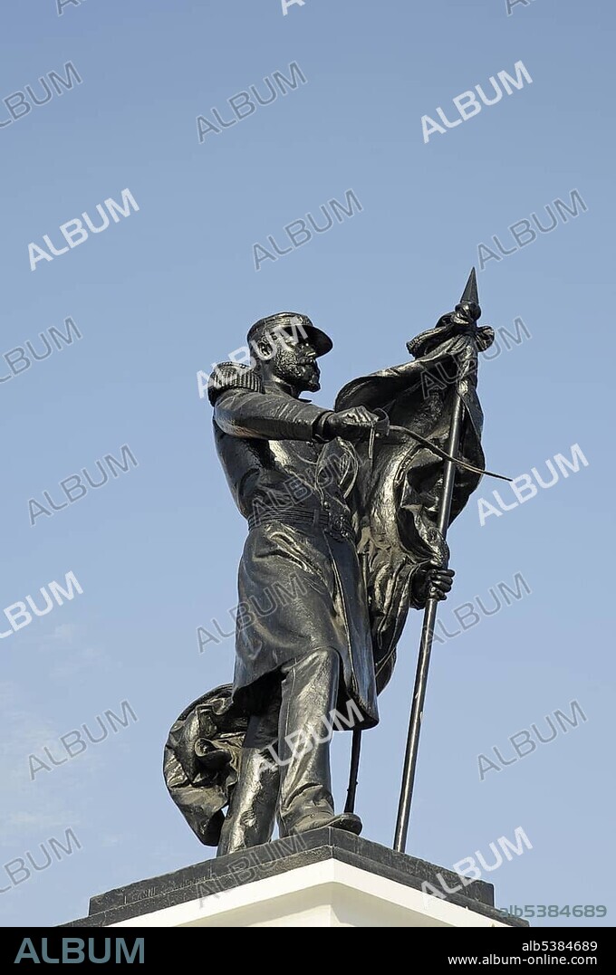 Monument to national war hero Captain Arturo Prat Chacon, Iquique, Norte Grande region, Northern Chile, Chile, South America.
