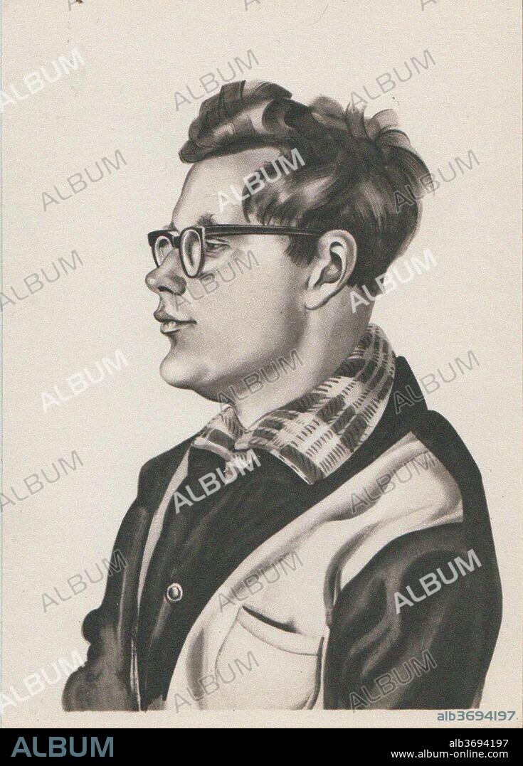 NIKOLAI PAVLOVICH AKIMOV. Portrait of the composer Andrey Pavlovich Petrov (1930-2006).
