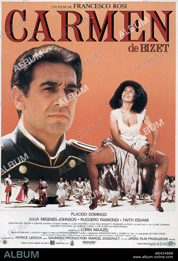 Poster de CARMEN DE BIZET, 1984 (CARMEN), dirigida por FRANCESCO ROSI. Copyright OPERA/GAUMONT.