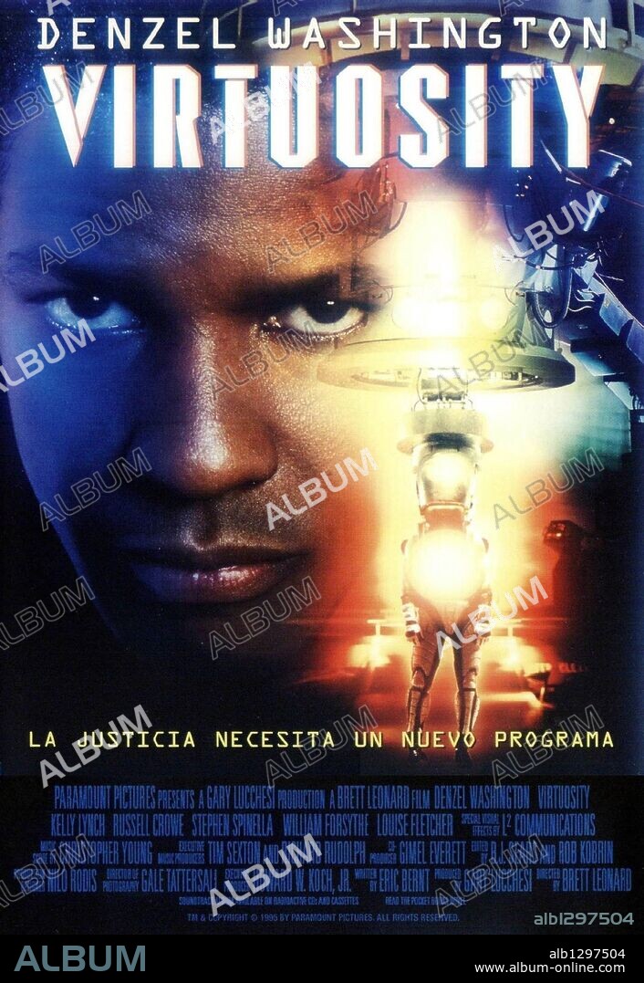 Poster de VIRTUOSITY, 1995, dirigida por BRETT LEONARD. Copyright PARAMOUNT PICTURES.