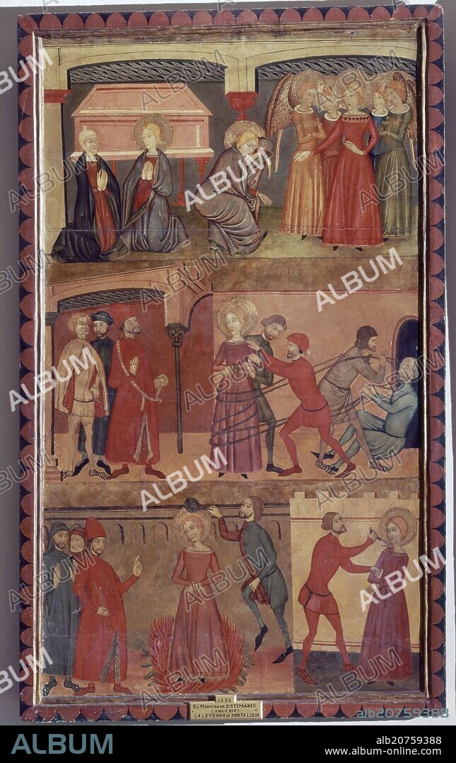 MASTER OF ESTAMARIU. RETABLO DE SANTA LUCIA - HACIA 1357-1385 - TEMPLE/TABLA - 161 x 97 cm - GOTICO ESPAÑOL - NP 2536.