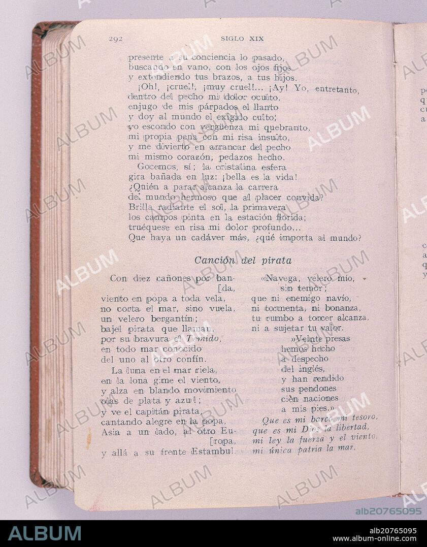 JOSE DE ESPRONCEDA Y DELGADO (1808-1842) ESCRITOR. CANCION DEL PIRATA - 1836.