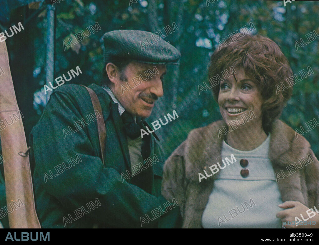 JOSE "SAZA" SAZATORNIL und MONICA RANDALL in LA ESCOPETA NACIONAL, 1978, unter der Regie von LUIS GARCIA BERLANGA. Copyright IN-CINE, S.A.