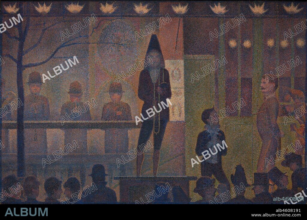 GEORGES-PIERRE SEURAT. Circus Sideshow (Parade de cirque), 1887-88.