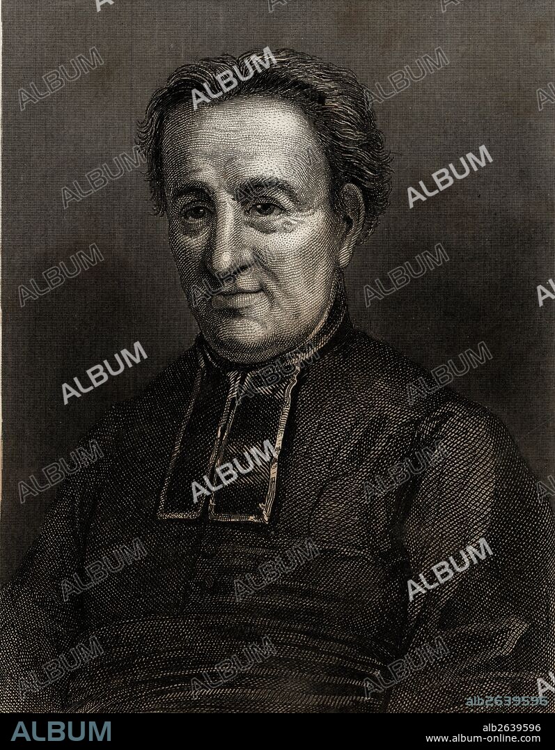 Felicité Robert de Lamennais (1782-1854), filósofo católico y teólogo francés. Grabado de 1866.
