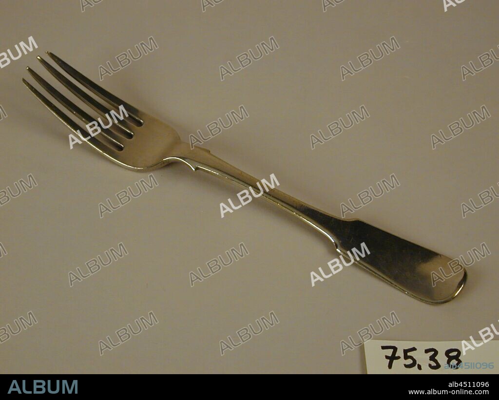 Louis Philippe Boivin, Canadian, 1842 - 1857, Serving Fork, ca. 1845, silver, Overall: 7 7/8 × 1 1/8 × 1 inches (20 × 2.9 × 2.5 cm).