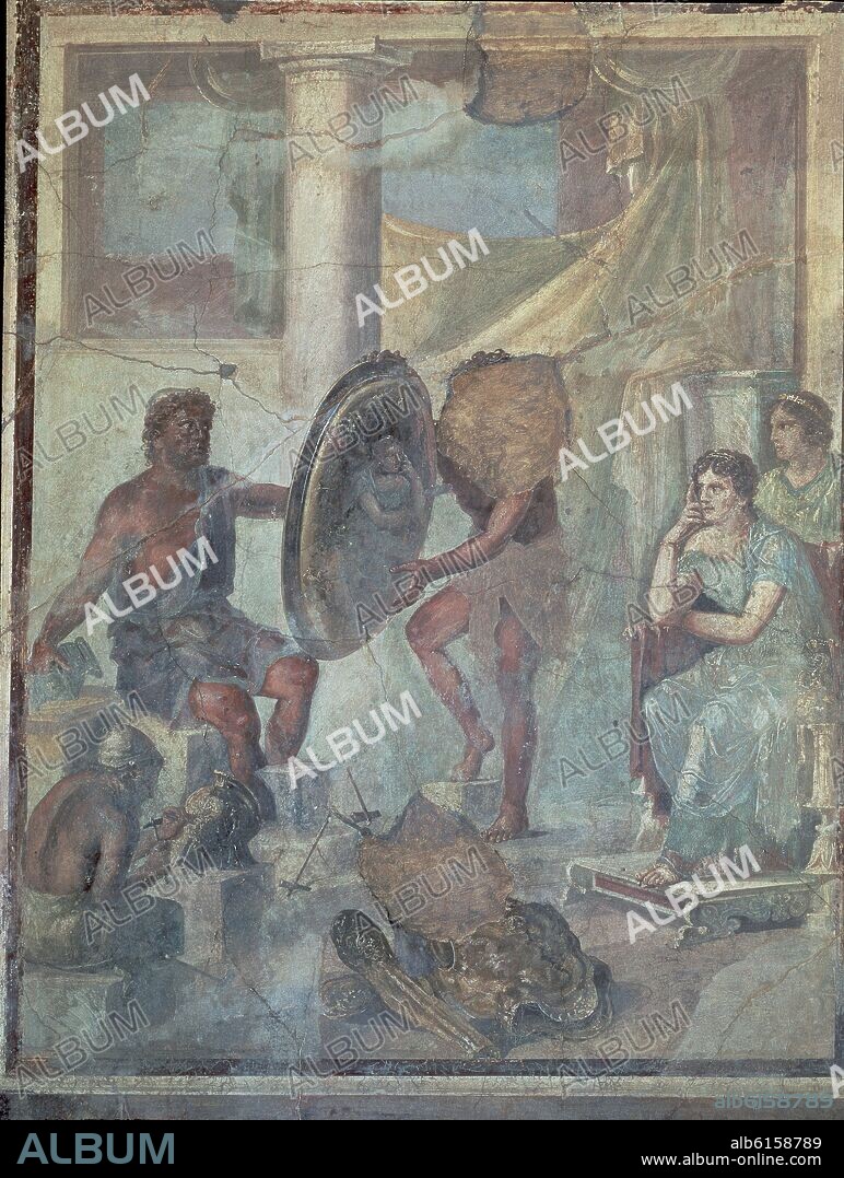 TETIS EN LA FRAGUA DE VULCANO (O POMPEYO) - ARTE ROMANO.
