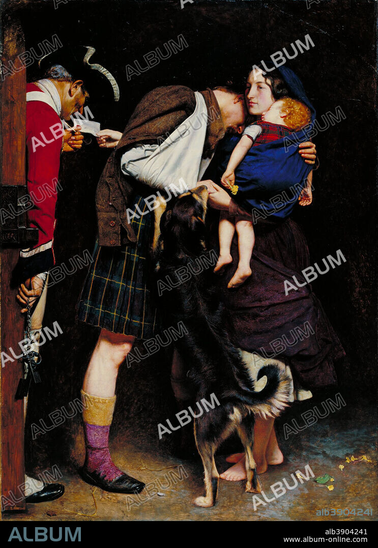 JOHN EVERETT MILLAIS. The Order of Release, 1746
 Ordre de Libération, 1746. Date/Period: Ca. 1852. Painting. Oil on canvas. Height: 102.9 cm (40.5 in); Width: 73.7 cm (29 in).
